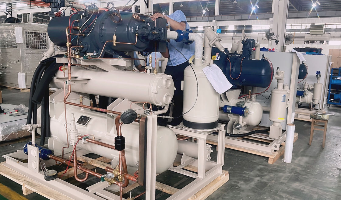 Unit Kondensasi Berpendingin Air Kaideli Refrigeration Warna Putih Chiller