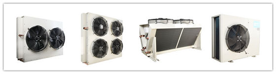 H Type Condenser Air Cooled Condensing Unit Heat Exchanger Untuk Ruangan Dingin